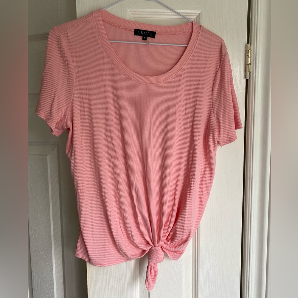 1. State Blush Pink Knotted Tee NWOT